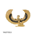 Egyptian Horus Eagle Brooch Gold Black Retro Exotic Style Pin Suits Coats Cultural And Creative Decorative Accessories
