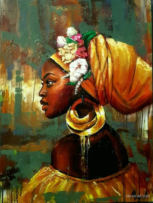 African Black Woman Graffiti Art Posters And Prints Abstract African Girl Canvas Paintings On The Wall Art Pictures Wall Decor
