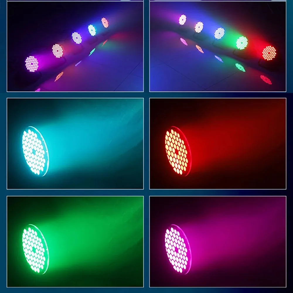 3 in 1 LED Par Light 60x3W RGB Full Color for Dance Studio Club Disco Show Lighting DMX512 Control Stage Flat Light party lights