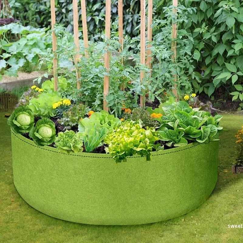 Fabric Garden Grow Bags Planting Pot Circular Large Felt Outdoor Yard Garden Vegetable Field Bed Garden Nursery Bag Planters
