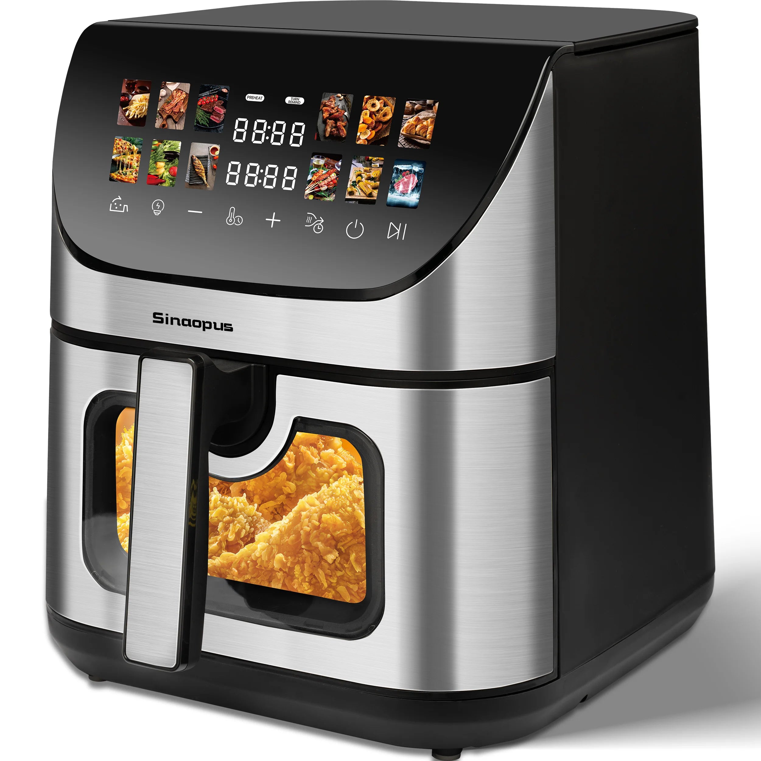8.5L Multi Function air fryers Smart machine Viewing Window Electric Hot fryer Oilless Cooker with LED Touch Control,Family oven