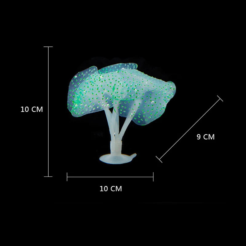Artificial Glowing Anemone Luminous Plant Fish Tank Aquarium Decoration Underwater Landscape Ornament Aquascaping Accessories