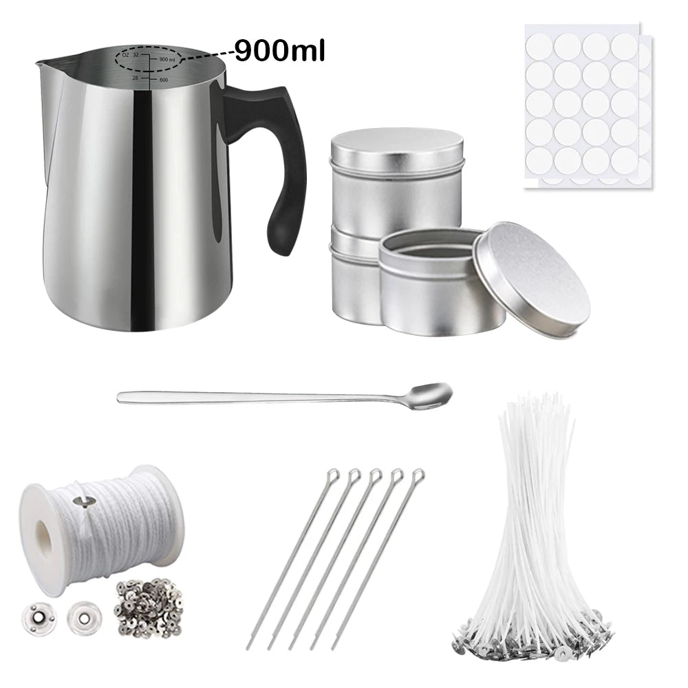 Candle Making Kit DIY Candles Craft Tools Soap Wax Making Pouring Pot Candle Wicks Candle Wicks Sticker Candle Wicks Holder