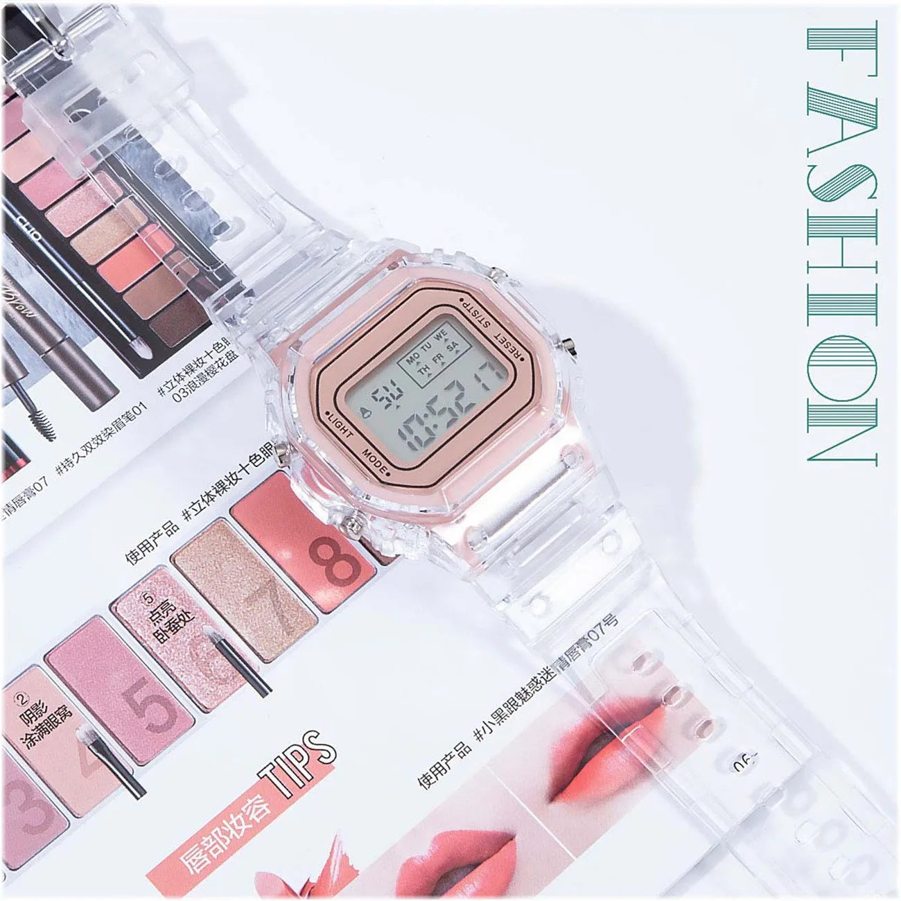 1/5pc Fashion Men Women Watches Transparent Digital Sport Lover'S Gift Children Kid'S Wristwatch Female Clock  Specification