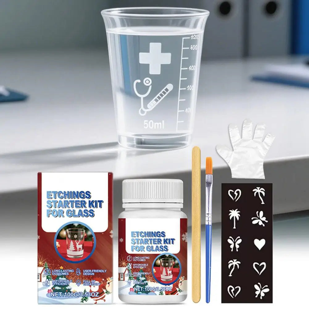 Easter Arts and Crafts Glass Handicraft Engraving Kit with 6 Tools Engraving Kit for Glass Beginners That Creates Engraving