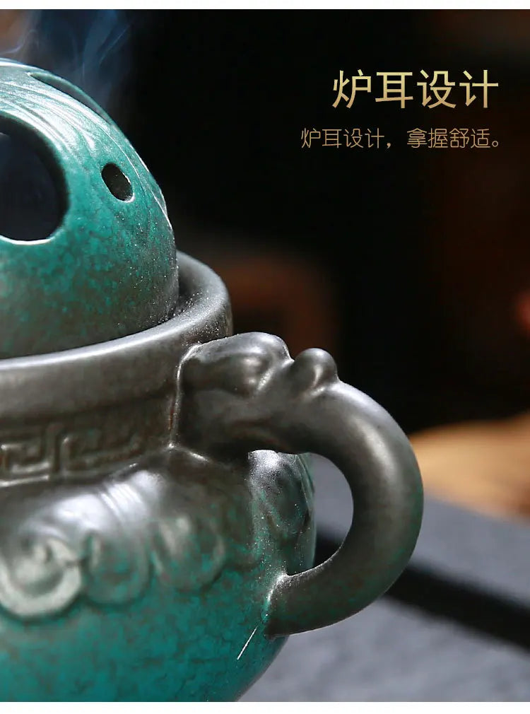 Antique ceramics Incense Burner Chinese Home Bedroom Decoration Animal Foot Plate Incense Burner Tea Ceremony Ornaments