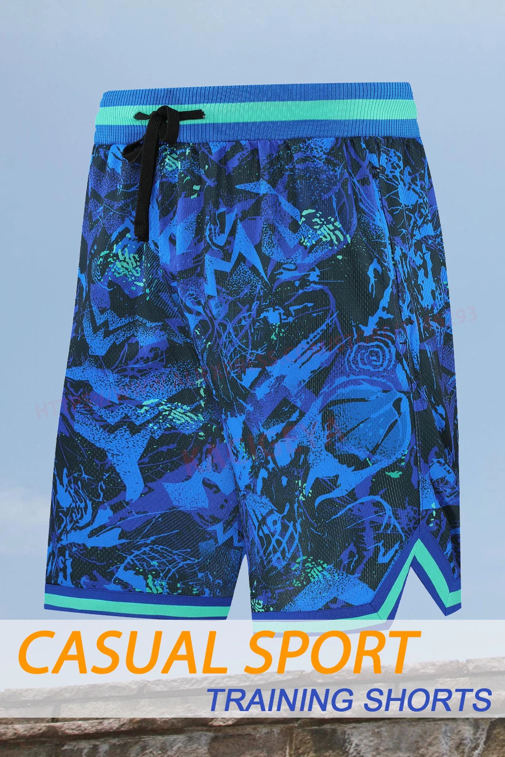 Basketball Pockets Shorts Outdoor Men Sporting Beaching Bottoms 3D Print Traning Bodybuilding Breathable Gym Running Short