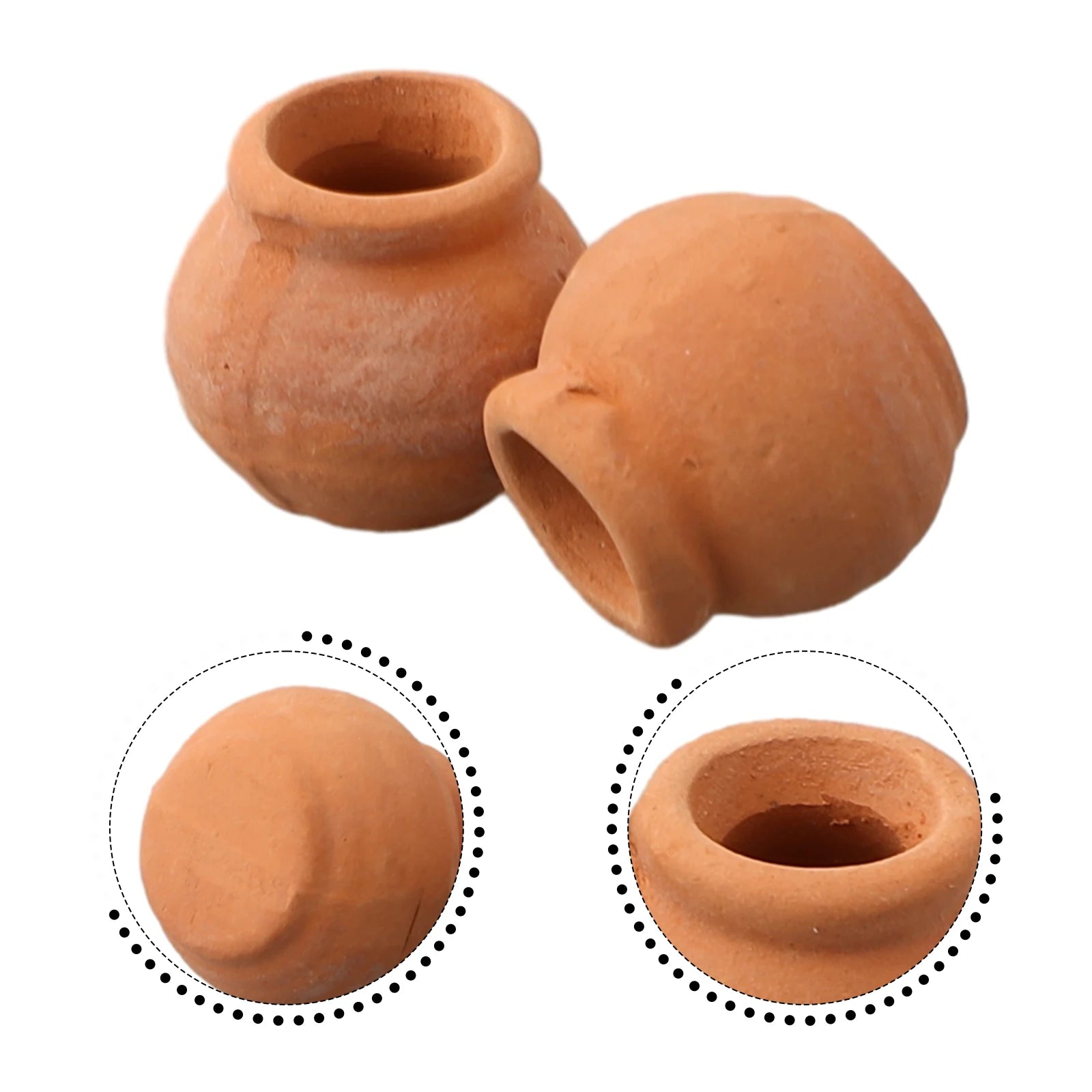 2PCS Mini Flower Pots Ceramic Clay Succulent Plants Pot For Plant Wedding Decoration Craft Handicrafts Garden Orchards Home