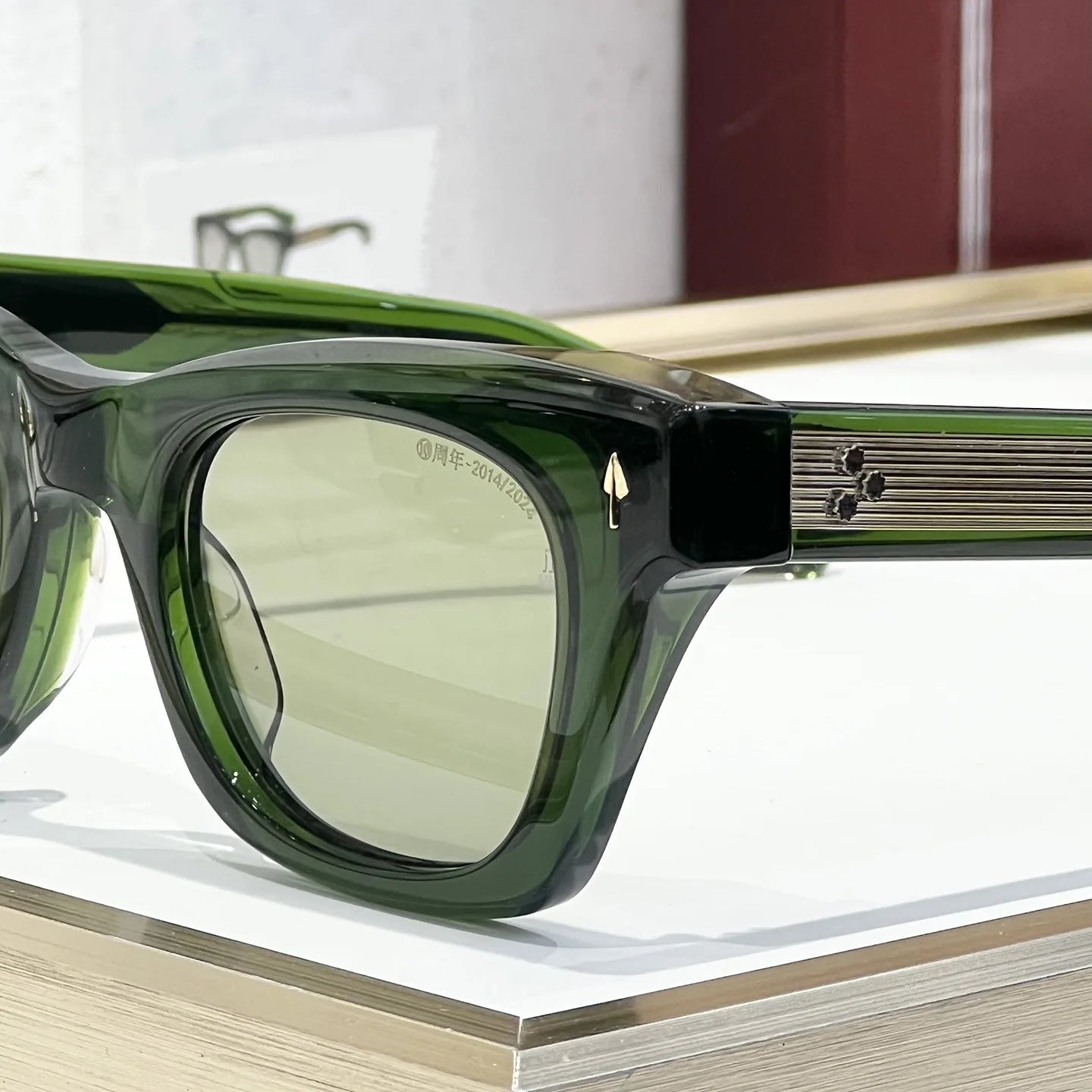 Dearan 10th Anniversary Luxury Retro Sunglasses Exquisite Cat Eye Thick Acetate Handmade UV400 Neutral Glasses