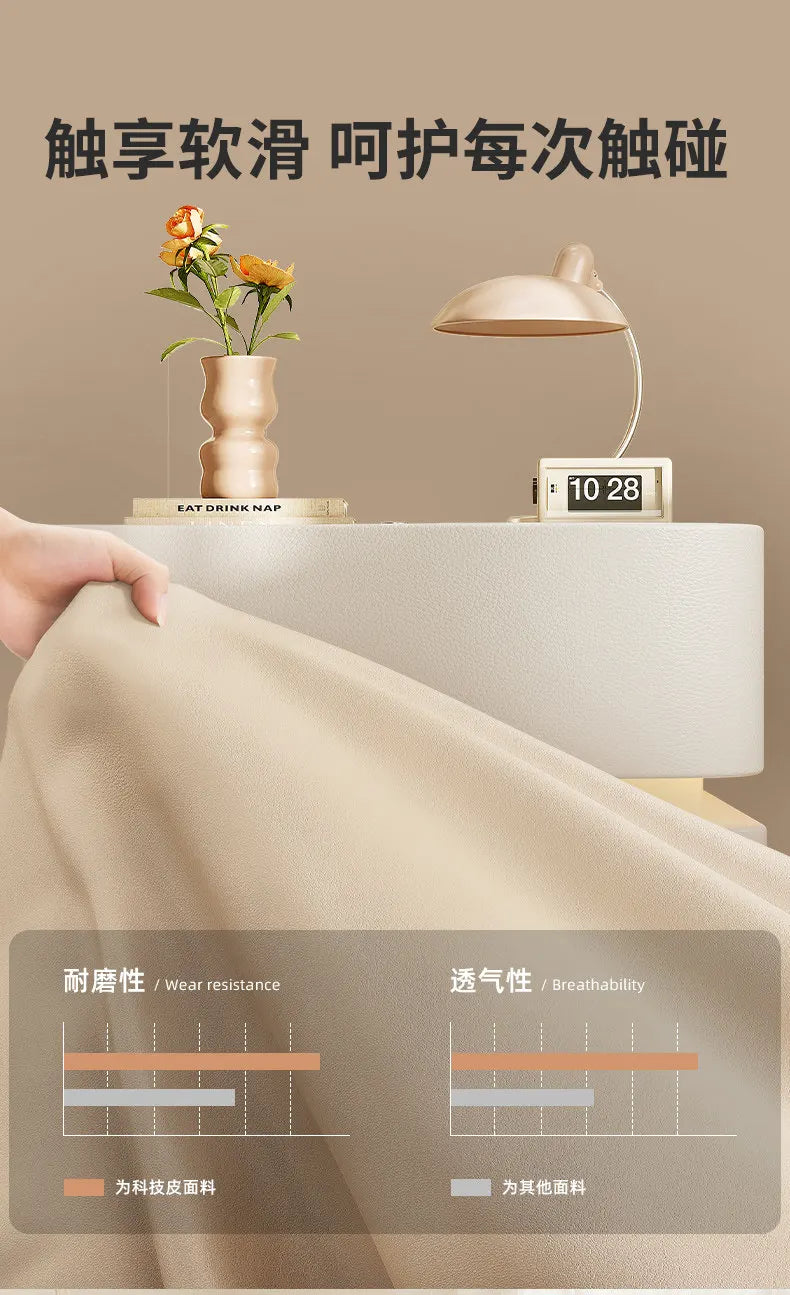Decor Trendy Bedside Table Bedroom Luxury Organizer Wood Unique White Bedside Table Led Nordic Mesitas De Noche Home Furniture