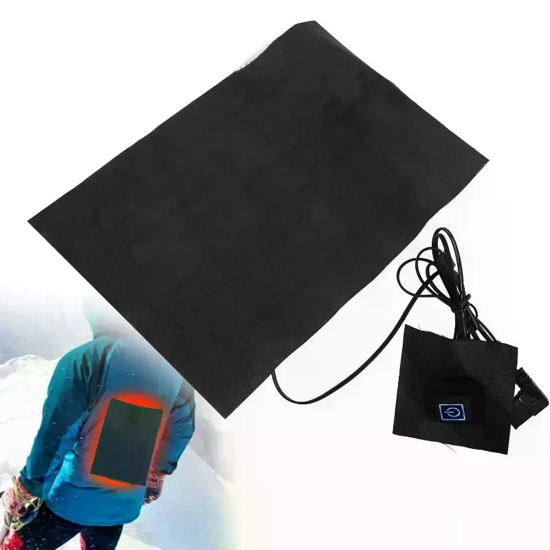 Electric Heating Pad Temperature Adjustable 45℃-65℃ Electric Heating Sheet USB Heating Pad For Clothes Vest