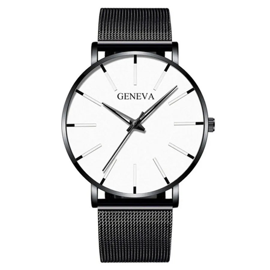 Classic and fashionable men's and women's quartz watches with mesh straps, cool watches, simple and casual couple watches, busin