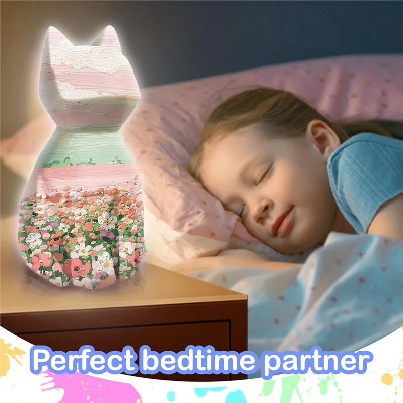 ABKJ-Diy Cat Crafts Night Light Painting Kit Arts And Crafts Suitable For Art Supplies Birthday Gifts