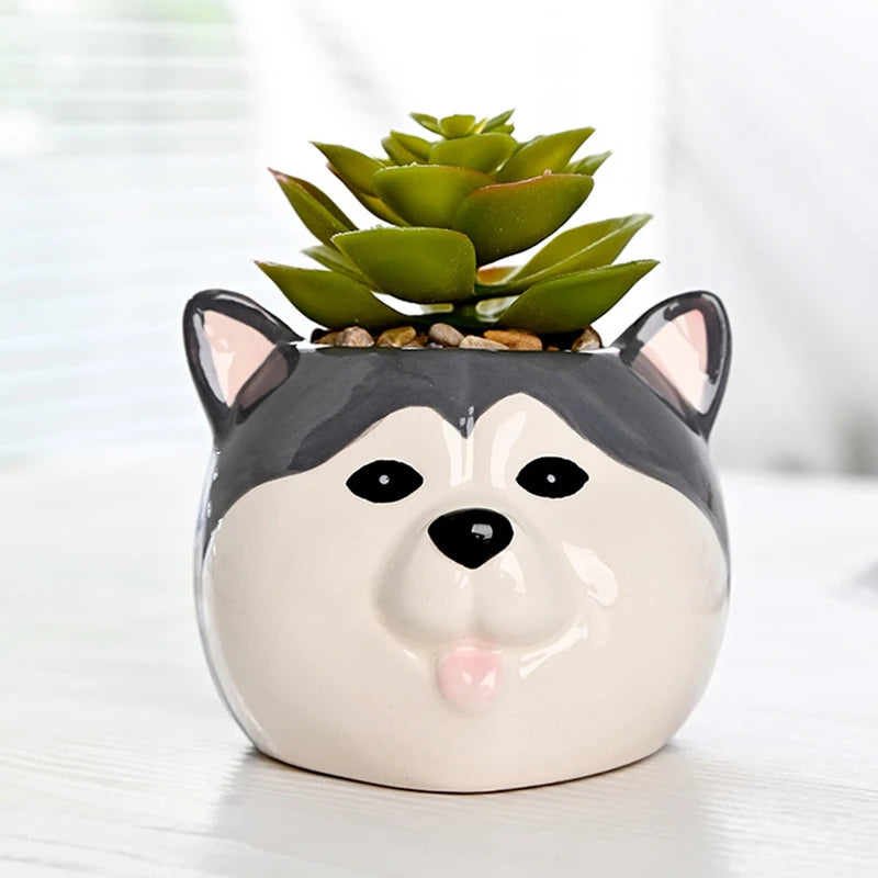 Ceramic Succulent Flower Pot Home Garden Animal Plant Pot Flower Vase Decoration Home Vase for Flower Office Table Decor
