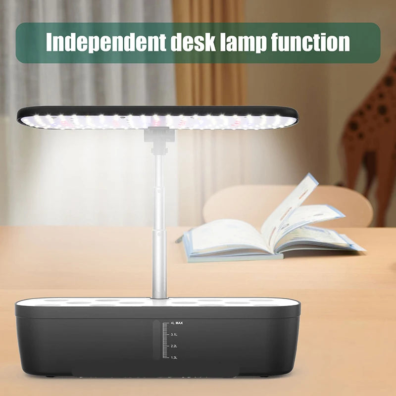 12 Holes-Hydroponic System Kits Indoor Soilless Cultivation Equipment Vegetable fruit herb Planting Box LED Plant Growth lamp