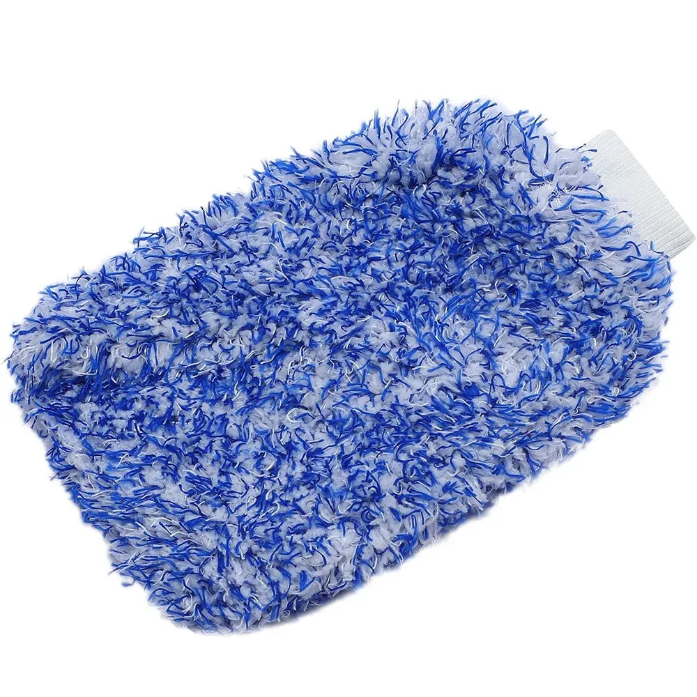 Car Washing Gloves Microfiber Strong Water Coral Velvet Cleaning Glove Soft Thickened Dust Removal Clean Tools Car Accessories