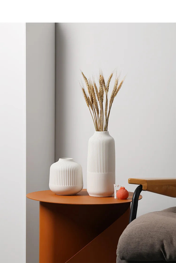 Ceramic Vase Decoration Living Room Flower Arrangement Decoration Light Luxury High-end Flower Arrangement Handicraft Decoration