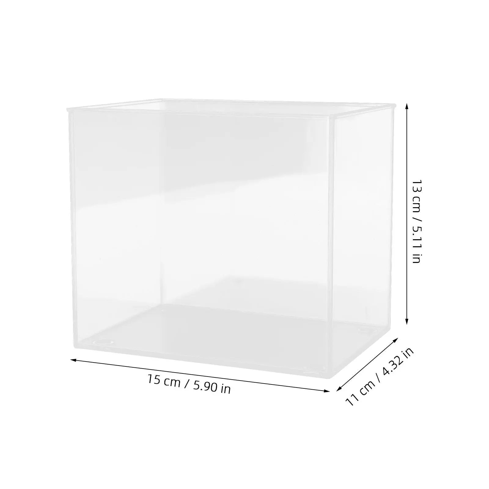 Desktop Aquarium Small Fish Tank for Betta Rimless Clear Plastic Tank Household Multi-Use Aquarium for Indoor Decoration