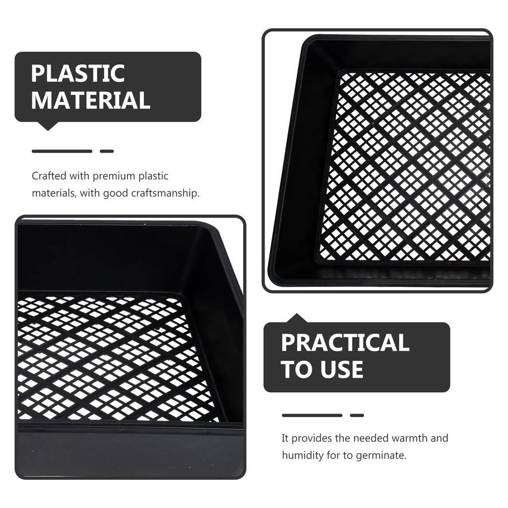 6Pcs Microgreens Growing Trays Sturdy Plant Nursery Plate for Seed Germination Reusable Sowing Tray with High Bearing Capacity