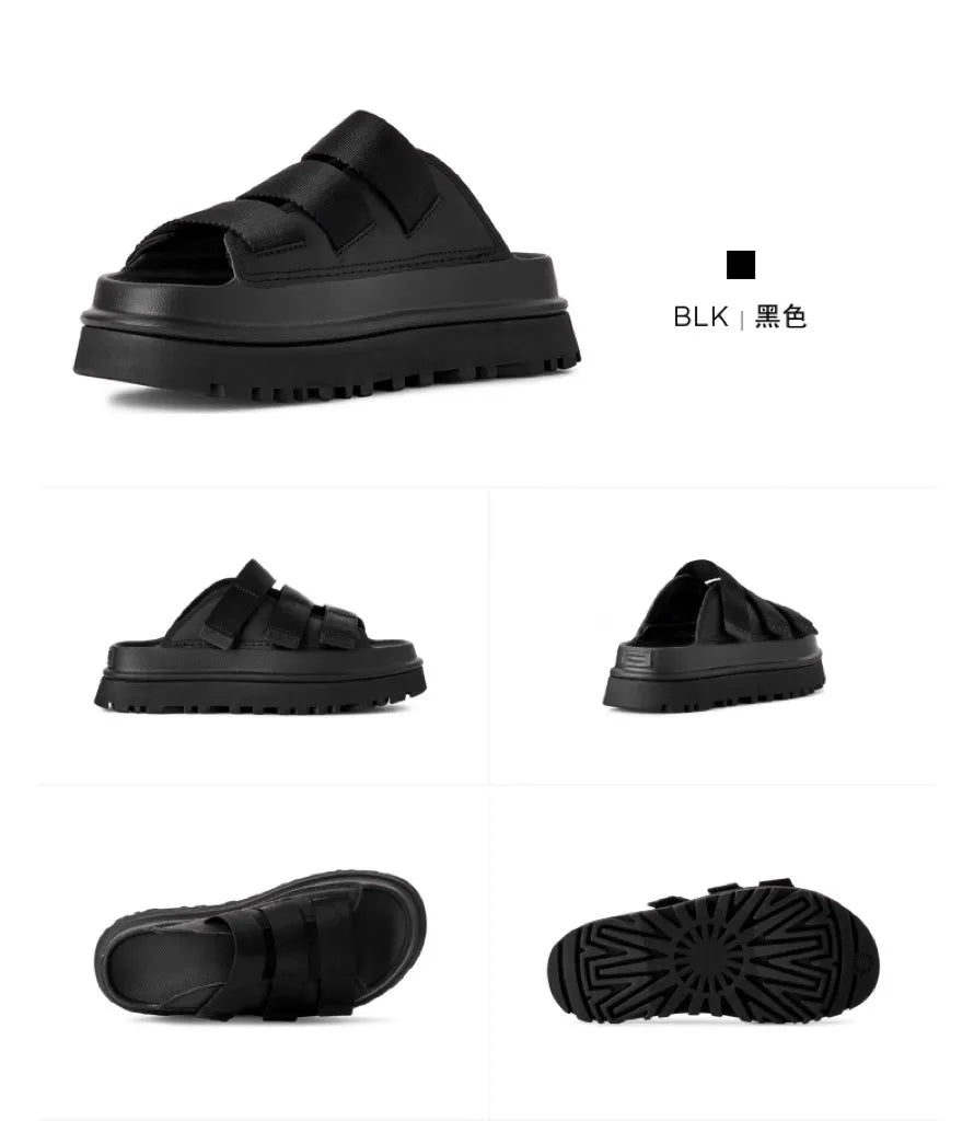 2025 Summer Women's Platform Sandals – Fashionable Slip-On Thick Sole Slide Shoes for Beach, Casual, and Outdoor Wear