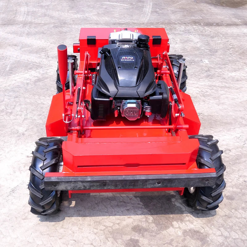 Customized remote-controlled four-wheel small robot lawn mower with a cutting width of 600mm, achieving efficient lawn care