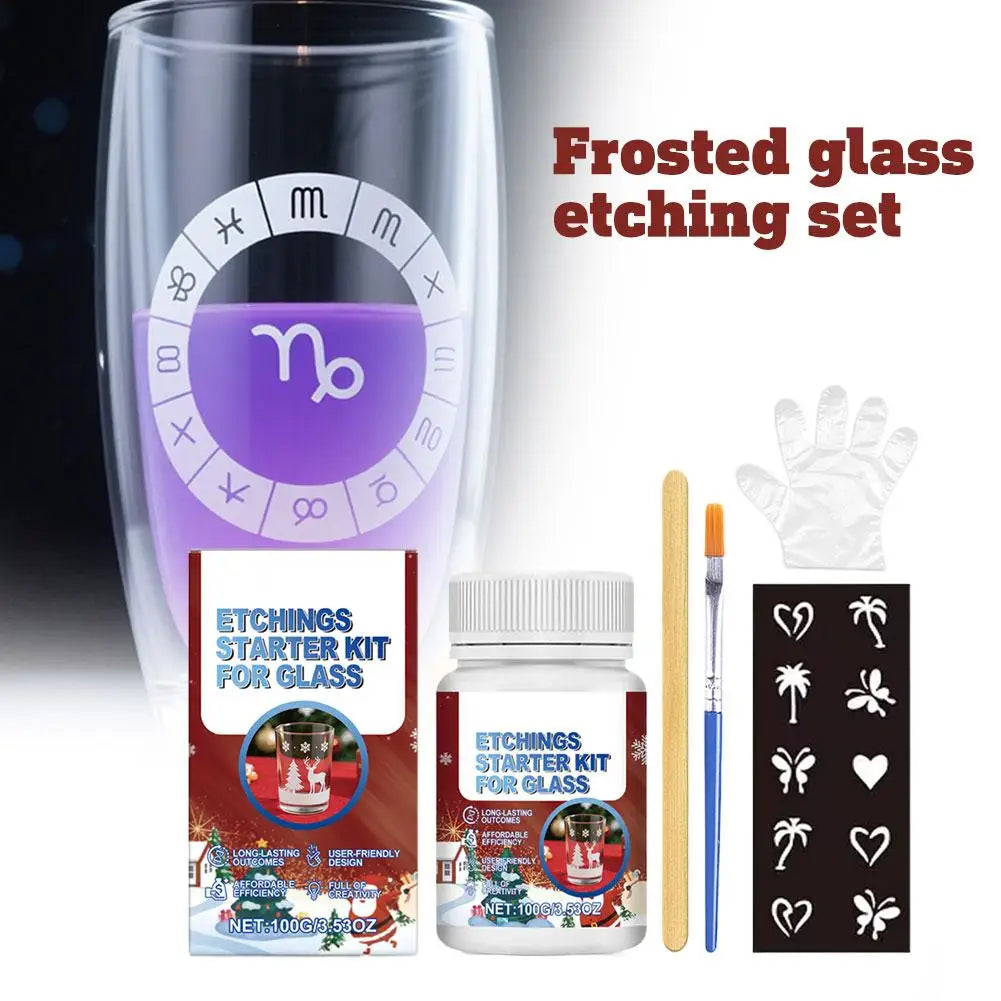 Easter Arts and Crafts Glass Handicraft Engraving Kit with 6 Tools Engraving Kit for Glass Beginners That Creates Engraving