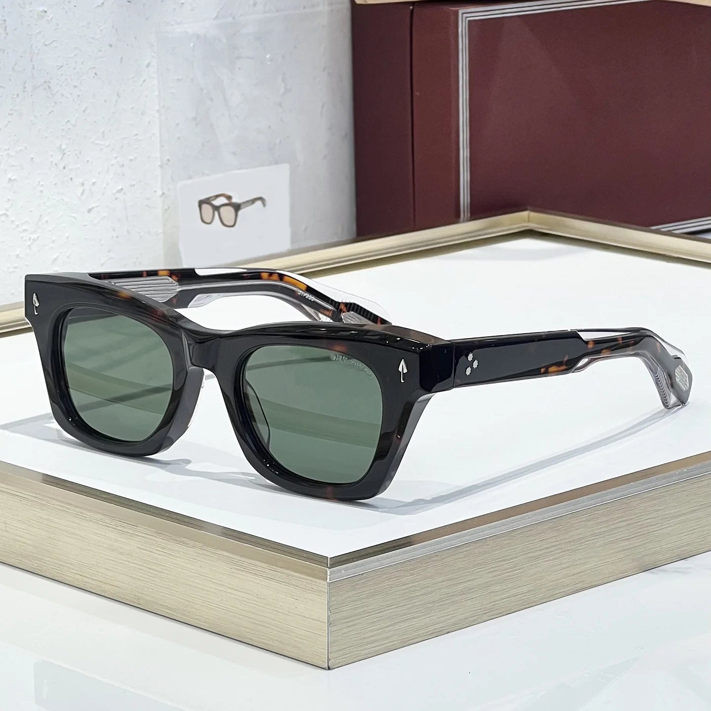 Dearan 10th Anniversary Luxury Retro Sunglasses Exquisite Cat Eye Thick Acetate Handmade UV400 Neutral Glasses