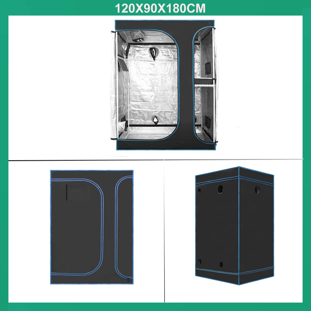 BEYLSION 120X90X180CM Multifunctional 600D Grow Box Mental Pole Plant Grow Tent Growing Dark Room Watch Window