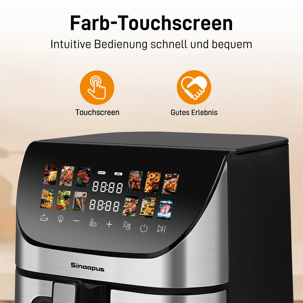 9L Multi Function air fryers Smart machine Viewing Window Electric Hot fryer Oilless Cooker with LED Touch Control,Family oven