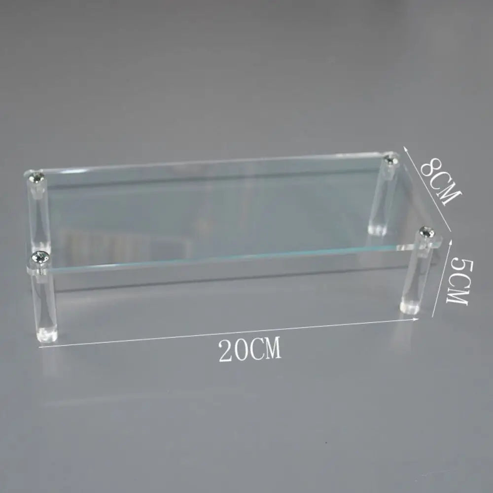 1-5 Tier Acrylic Display Stand Durable Display Rack For Cupcake Perfume Doll Transparent Trapezoidal Blind Box Storage Shelf