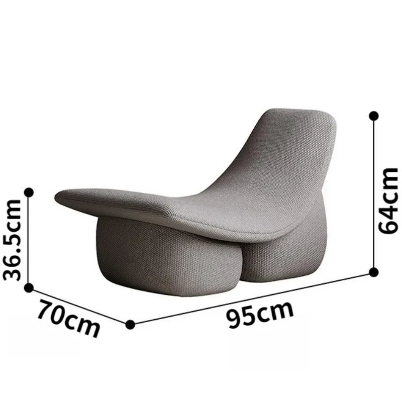 Fabric Creative Modern Living Room Sofas Solid Color Arc Single Sofa Corrosion-proof Wear-resistant Comfortable Home Furniture