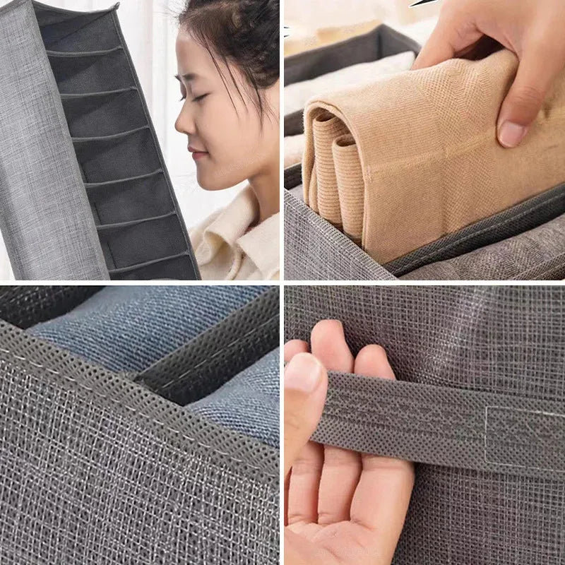 Clothes Storage Box Underwear Bra Organizer Storage Box Wardrobe Organizer Drawers Separator Boxes Home Storage Supplies