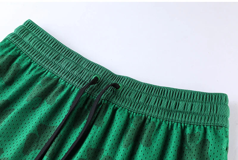 Boys Basketball Running Sports Loose Plus Size Shorts Tie With American Street Print Five Points Big Pants Gym Training
