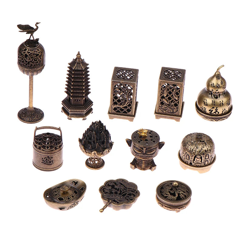 Brass Incense Burner Metal Aromatherapy Holder Unscented Ideal For Yoga Meditation Bedroom AmbianceHome Decor