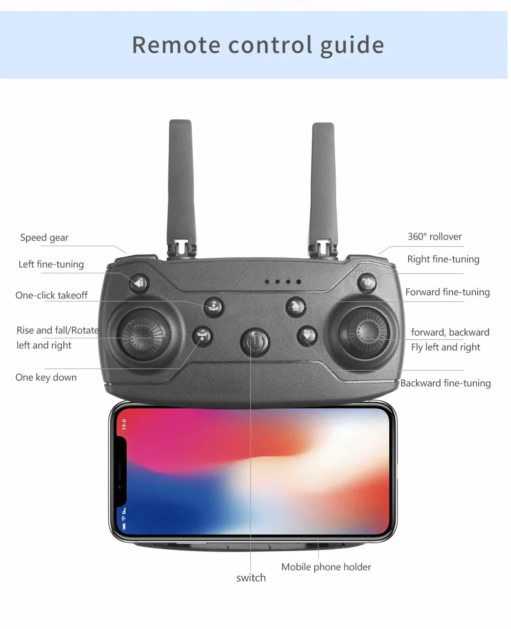 2026 New E88 Drone offers foldable design big screen 8K dual camera GPS brushless motor obstacle avoidance for RC toys gifts