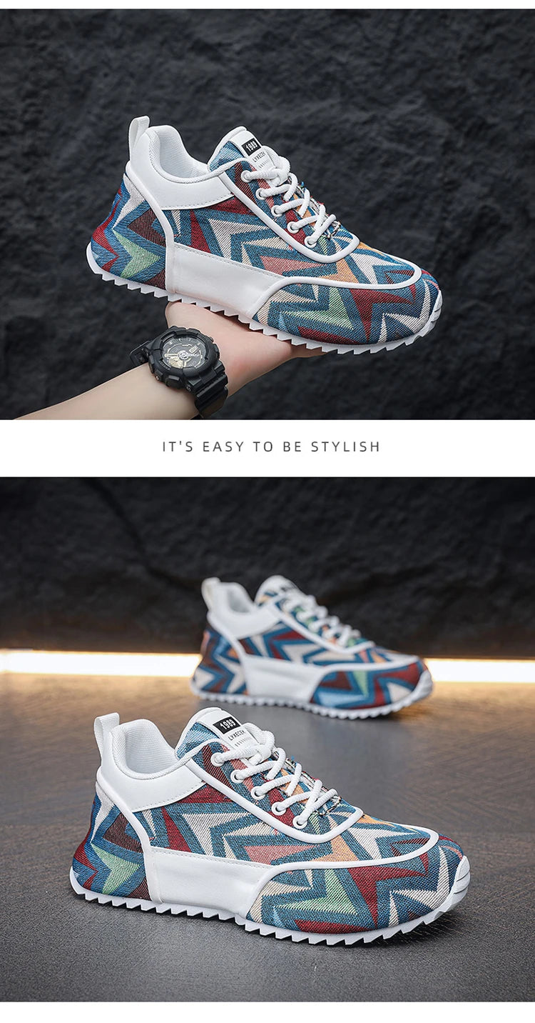 Chunky Sneaker Plus Size 45 46 47 48 Men Designer Shoes Fashion Casual Leather Mesh Breathable Increased Internal Platform Shoes