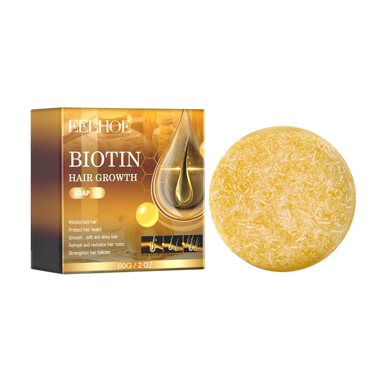 Biotin Hair Growth Products Fast Growing Oil Conditioner Frizz Damaged Repair Hair Thinning Soap Nourish Root Dense Hair Shampoo