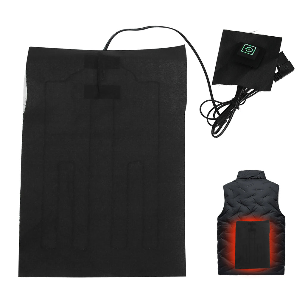 Electric Heating Pad Temperature Adjustable 45℃-65℃ Electric Heating Sheet USB Heating Pad for Clothes Vest