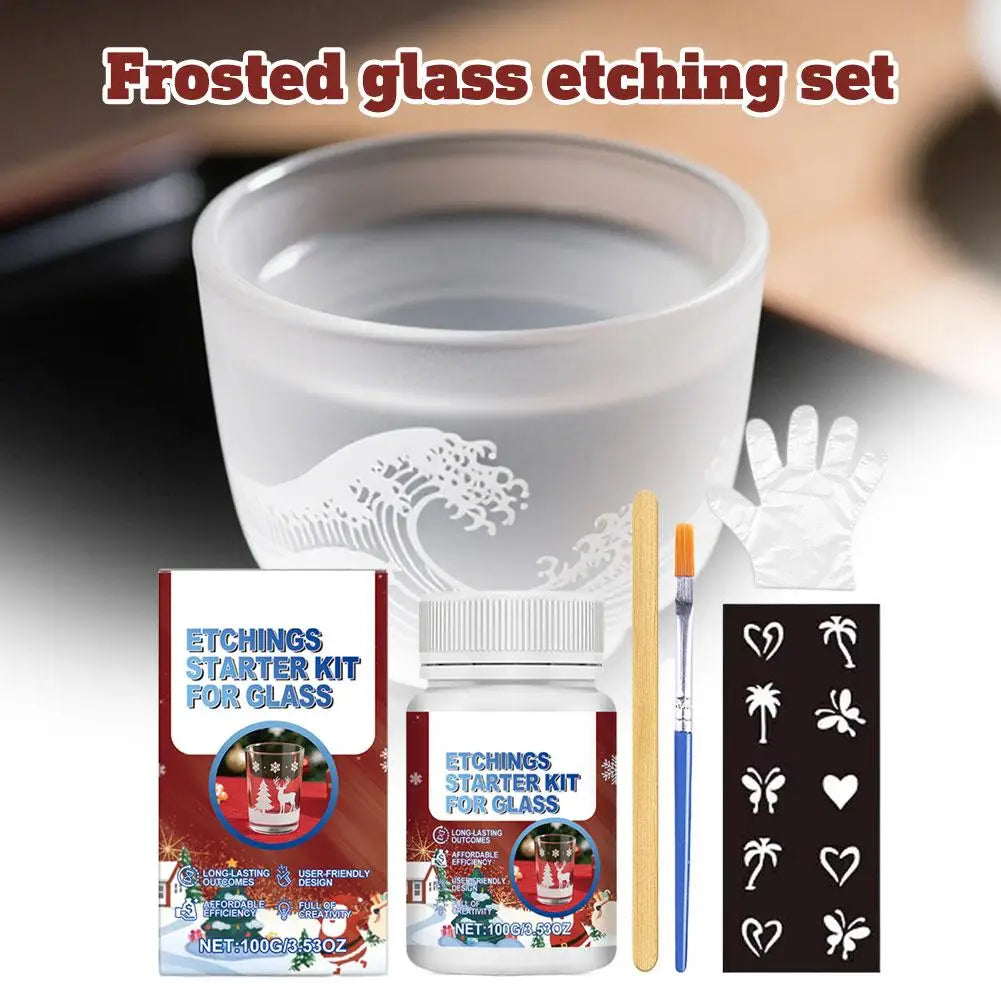 Easter Arts and Crafts Glass Handicraft Engraving Kit with 6 Tools Engraving Kit for Glass Beginners That Creates Engraving