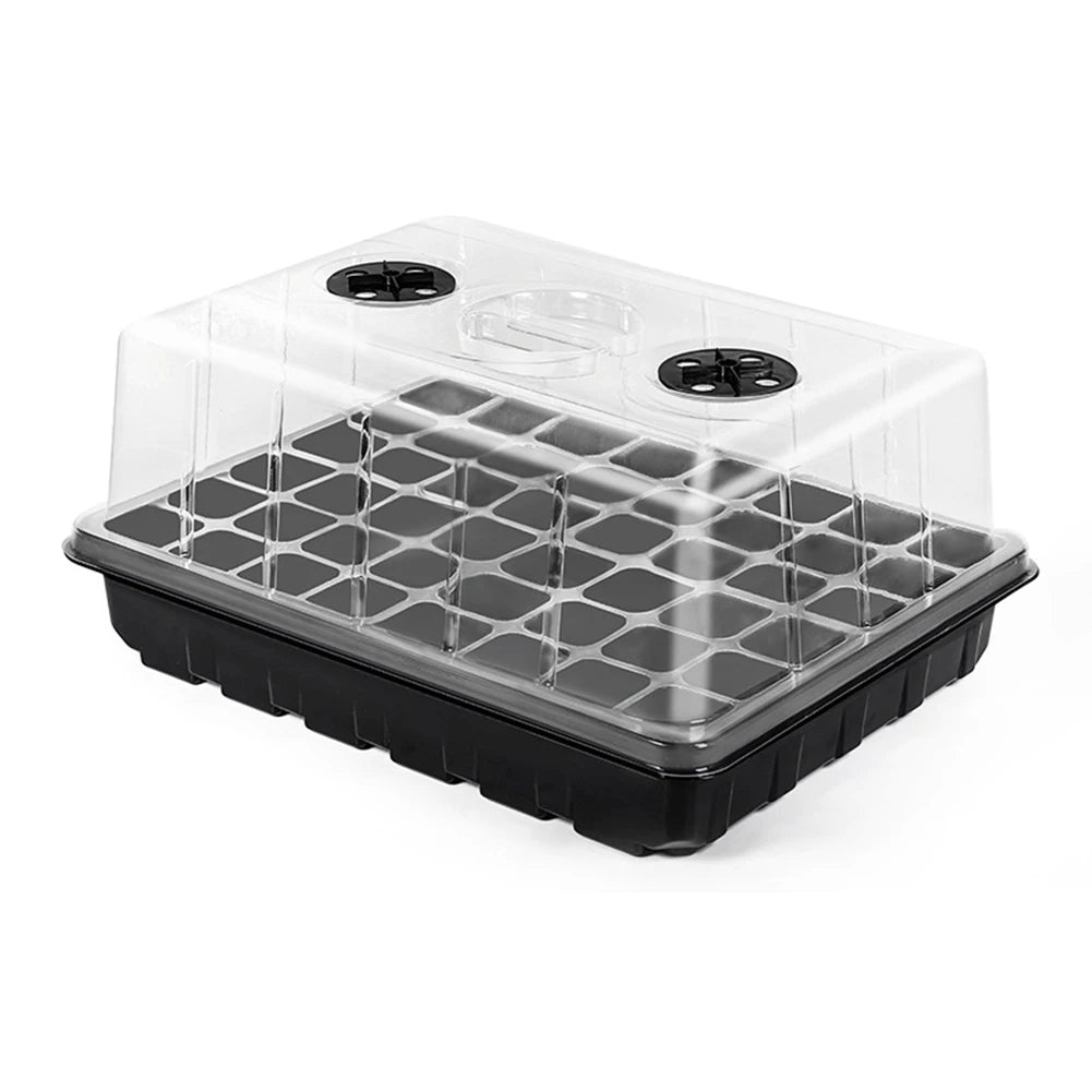12/24/48 Holes Seed Starter Trays Gardening Seedling Pot Humidity Dome Plant Pot Garden Accessories Hydroponics Growing System
