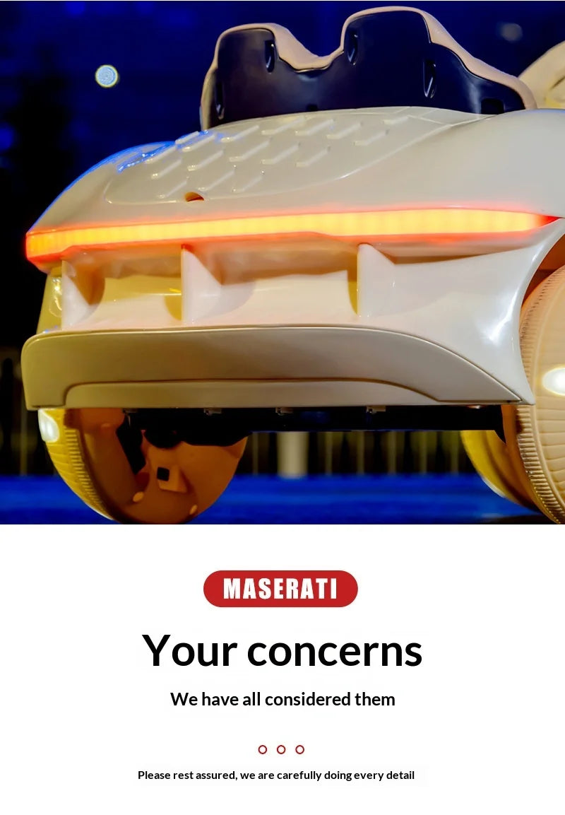 Electric Ride On Car 4WD with Remote Control - Battery Powered Toy Vehicle with Doors LED Lights Music