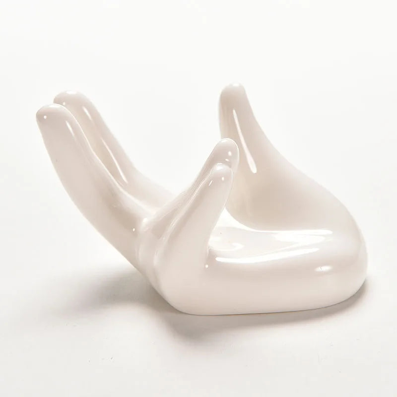 1PC White Porcelain Ceramic Air Plant Tillandsia Holder Flower Office Desk Decor Chic Home Decoration Garden Ornaments 8x5x4.7cm
