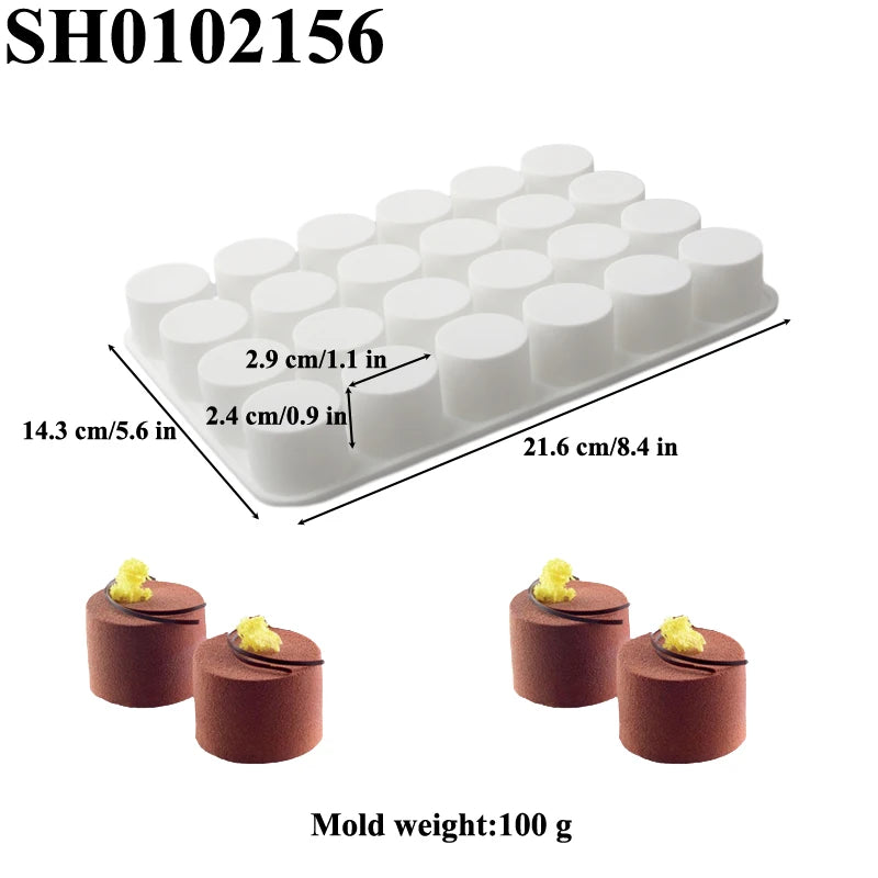 Cylindrical French Mousse Cake Mold Silicone Chocolate Mold Food Grade Kitchen Baking Tool Soap Mold Dessert Making Tools