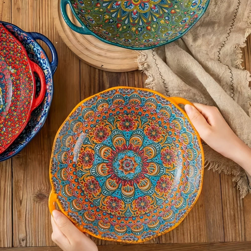 Bohemian amphora soup bowl household ceramic large soup bowl noodle bowl high value tableware large bowl ramen bowl soup bowl