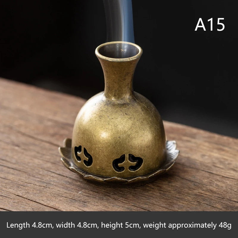 Brass Incense Burner Metal Aromatherapy Holder Unscented Ideal For Yoga Meditation Bedroom AmbianceHome Decor