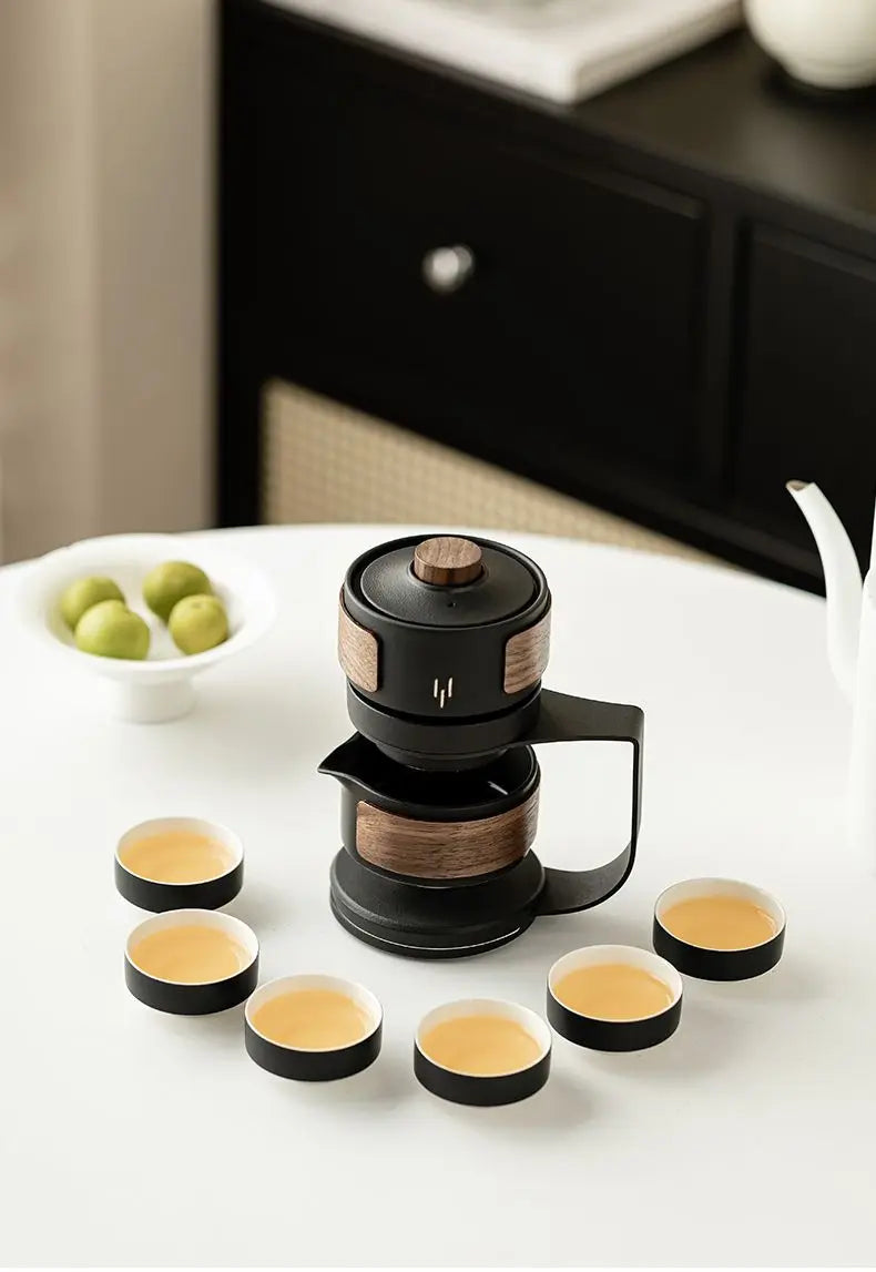 Ceramic automatic tea set, home tea making, office high-end and atmospheric complete set of tea set