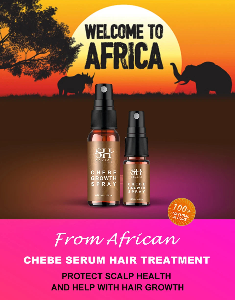 10ml African Chebe Spray Oil for Fast Hair Growth Repair Damaged Visible Result Stop Breakage Promotes Hair Growth For Women Men