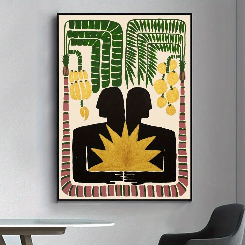 1 Frameless Abstract Ancient Egyptian Classic Anime Poster,Luxury Poster,Living Room Wall Sticker,Bar,Retro Decorative Painting