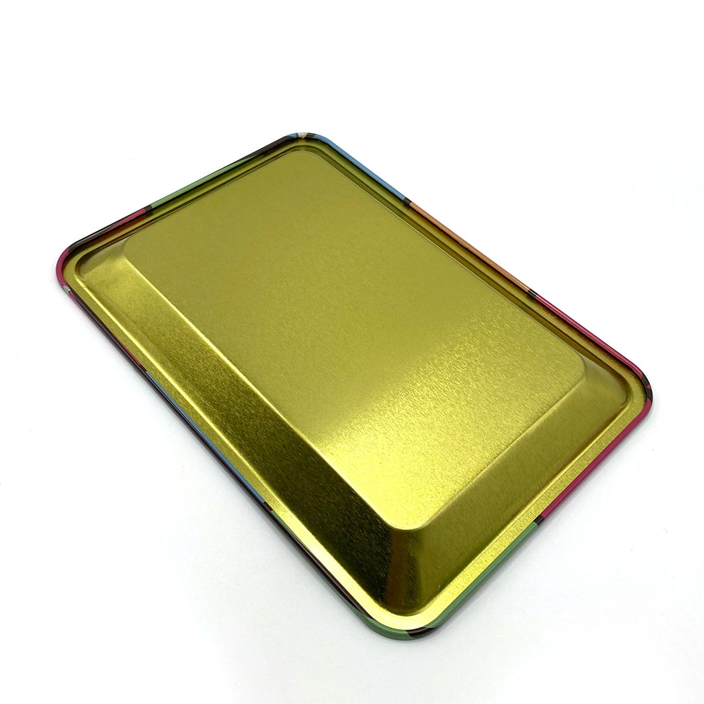 Cigar Rolling Tray Metal Storage Container Tinplate Household Supplies Accessories Size 18x12.5cm Storage Trays Various Patterns