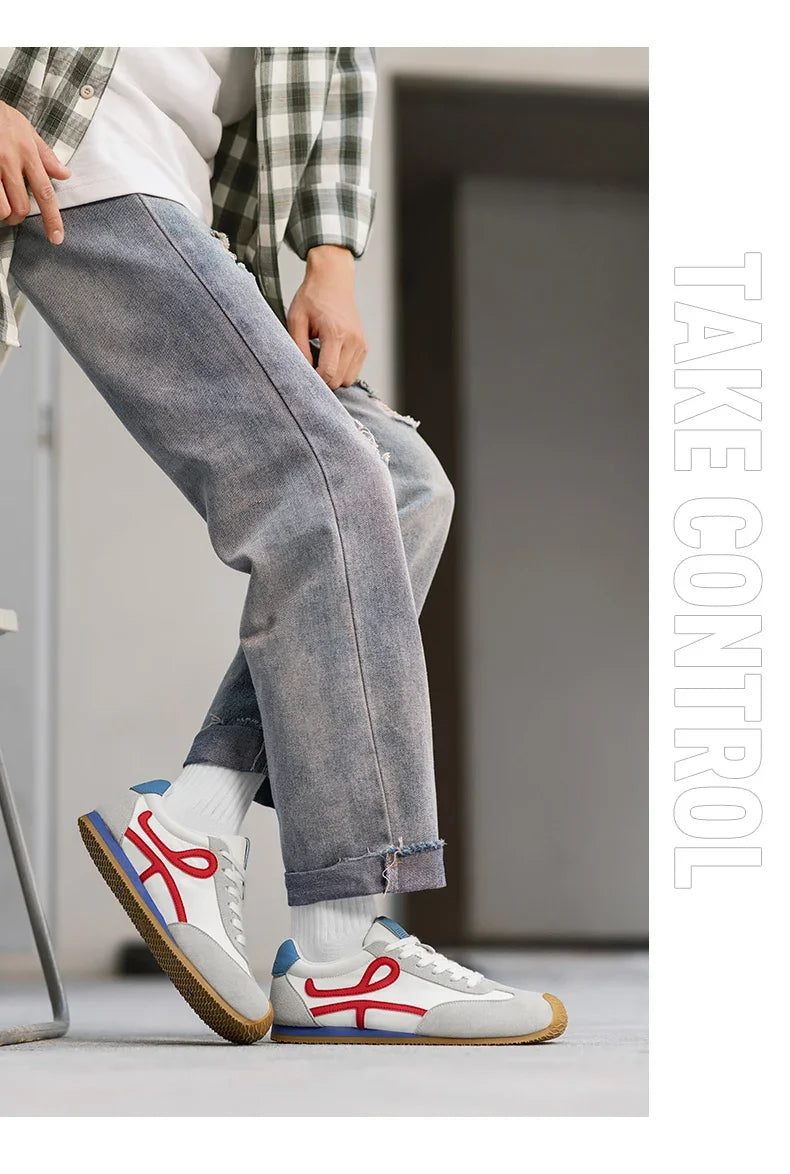 Casual Sneakers 2025 New Men's Breathable Four Seasons Outdoor Soft Sole Comfortable Running Shoes Student Sneakers